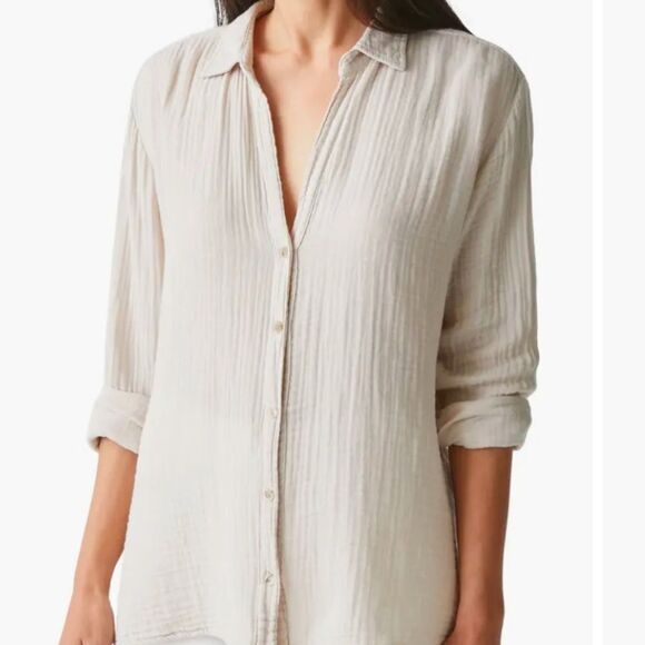 New Leo Top Button Down Long Sleeve Gauze Tan
MICHAEL STARS - Picture 1 of 9